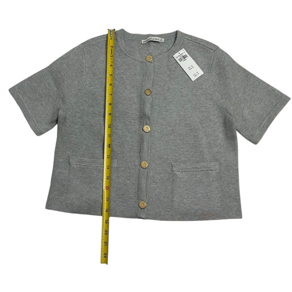 ABERCROMBIE AND FITCH LuxeLoft Short-Sleeve Cardigan, Size XSMALL - Picture 9 of 16